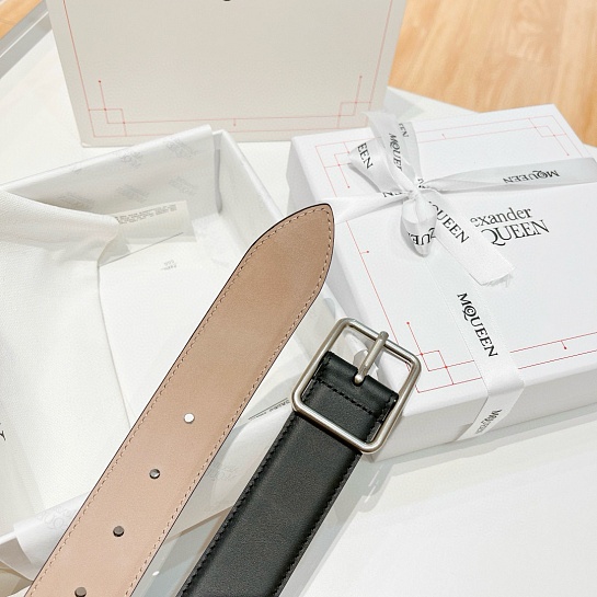 Кожаный ремень Alexander McQueen Premium (ширина 3.5 см)