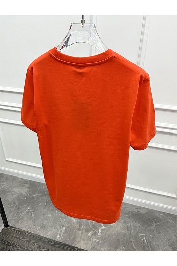 Футболка оранжевого цвета Paul & Shark logo-patch   