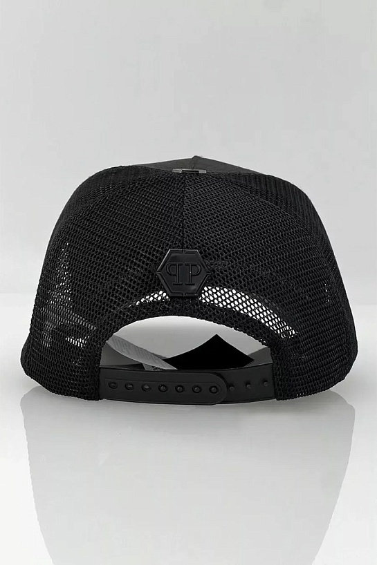 Бейсболка чёрного цвета Philipp Plein metallic-skull