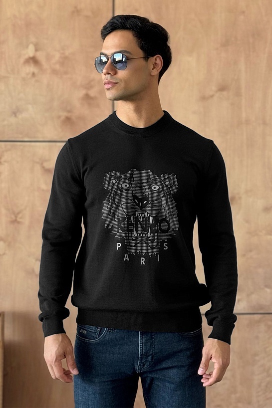 Чёрный свитшот Kenzo Tiger motif