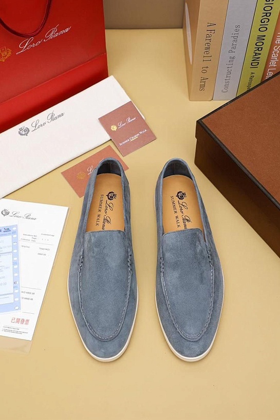 Мужские замшевые лоферы Loro Piana Summer Walk