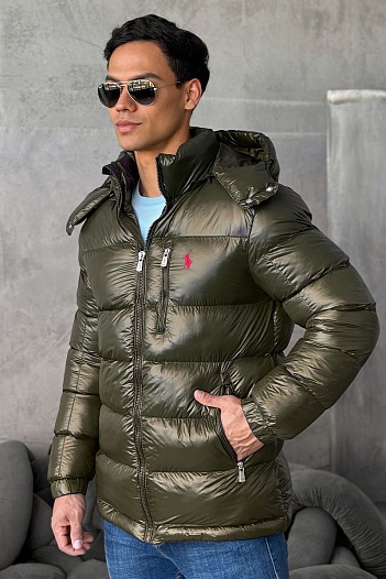 Куртка зелёного цвета Polo Ralph Lauren pony-embroidered   