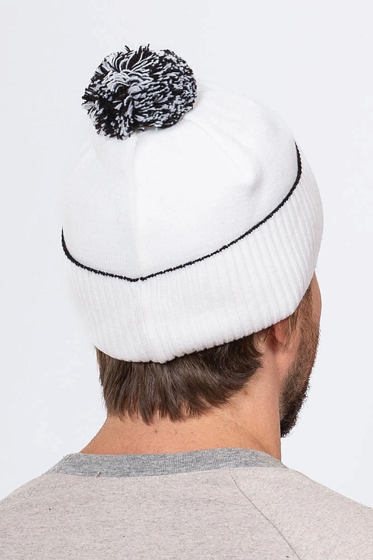 Шапка на флисе Paul & Shark logo-badge - White