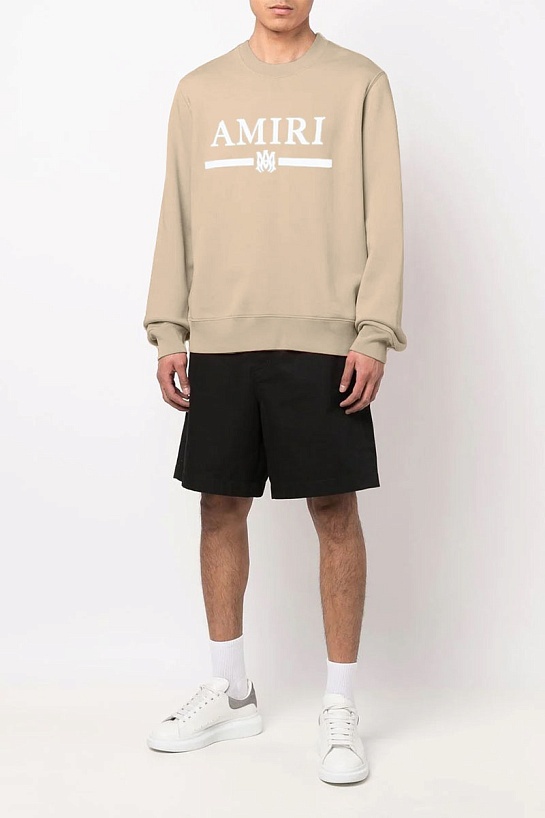 Бежевый свитшот Amiri MA bar crew-sweat