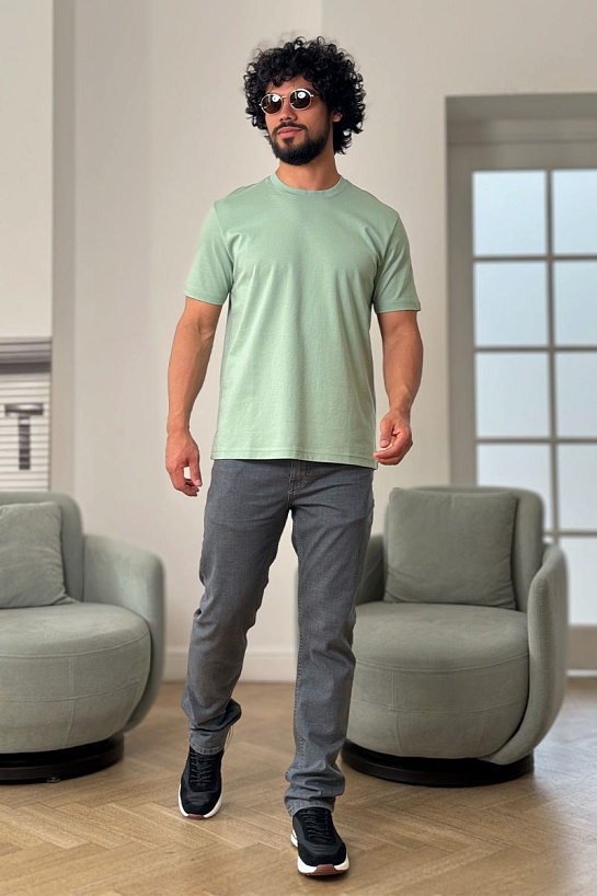 Мужская зелёная футболка Loro Piana