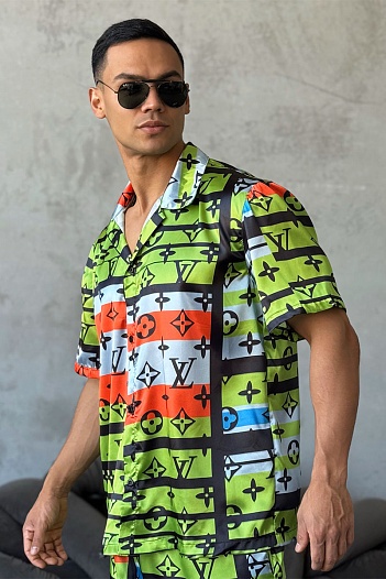 Мужская рубашка Louis Vuitton Monogram All-over   