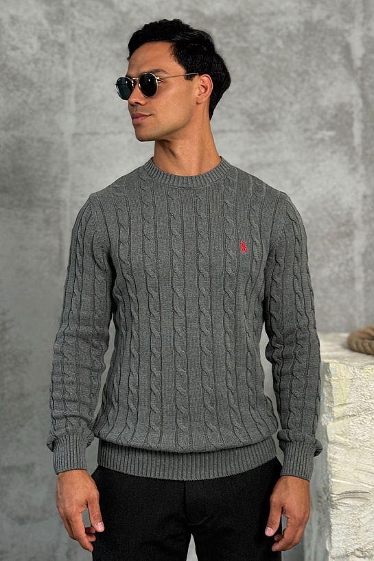 Мужской свитер Polo Ralph Lauren cable-knit - Grey