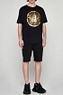 Футболка чёрного цвета Balmain metallic coin