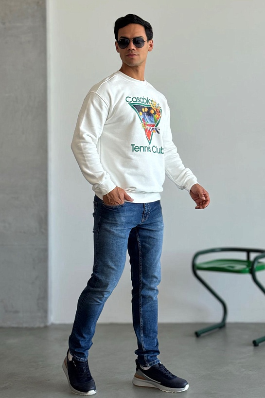 Белый свитшот Casablanca tennis club