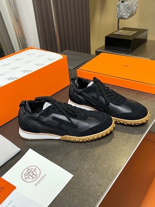 Женские комбинированные кроссовки Hermes Premium