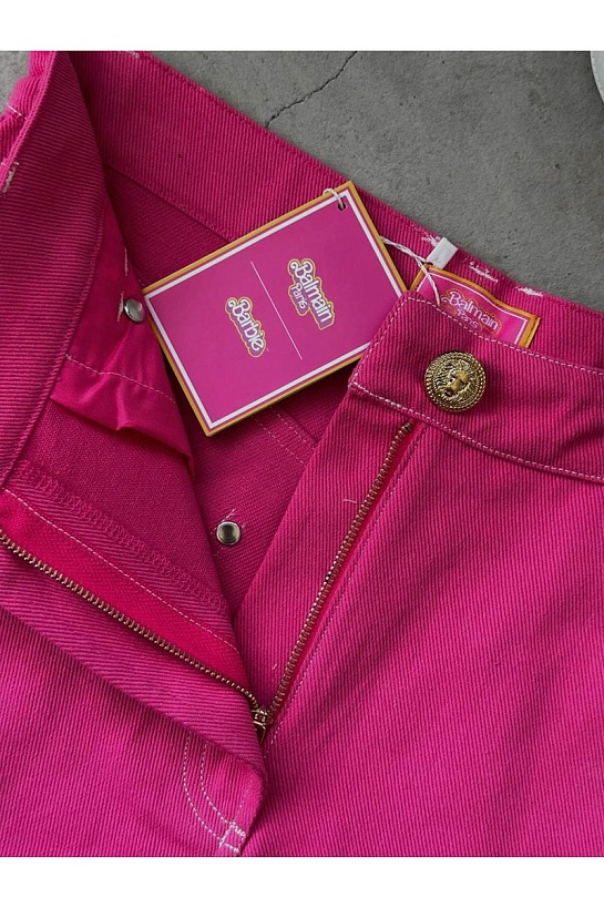 Женские розовые шорты Balmain x Barbie