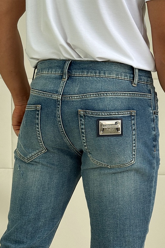 Мужские синие джинсы Dolce & Gabbana comfort fit
