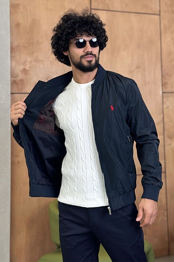 Мужской тёмно-синий бомбер Роlо Ralрh Lаurеn   