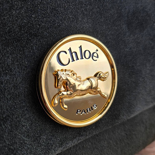 Замшевая сумка Chloe Small Heritage 28x17 см   