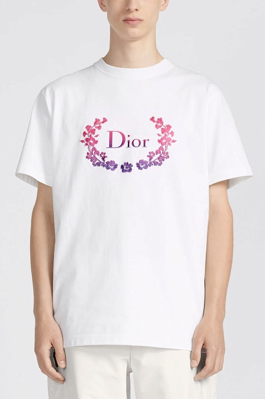 Мужская белая футболка Dior Ski Capsule