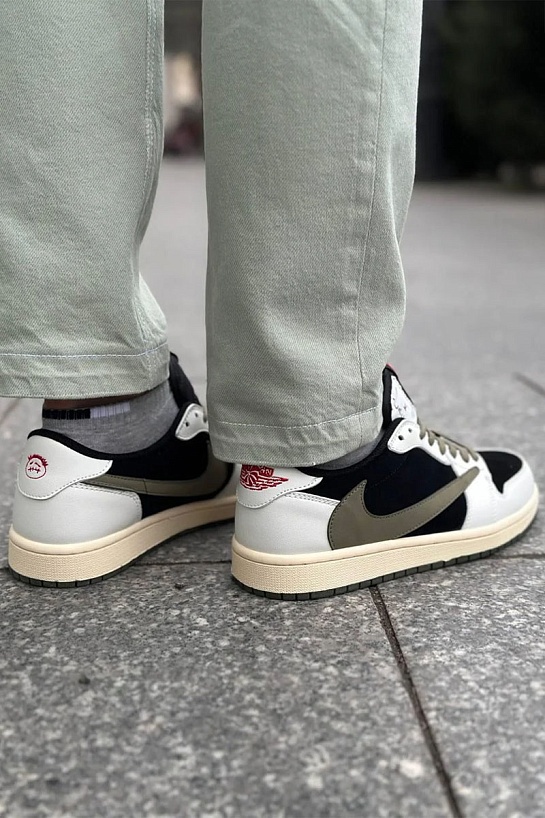Кроссовки Travis Scott x Nike Air Jordan 1 Low OG "Olive"