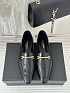 Женские кожаные лоферы чёрного цвета Yves Saint Laurent premium
