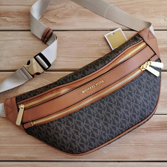 Женская кожаная сумка Michael Kors Kenly Small Crossbody 33x16 см