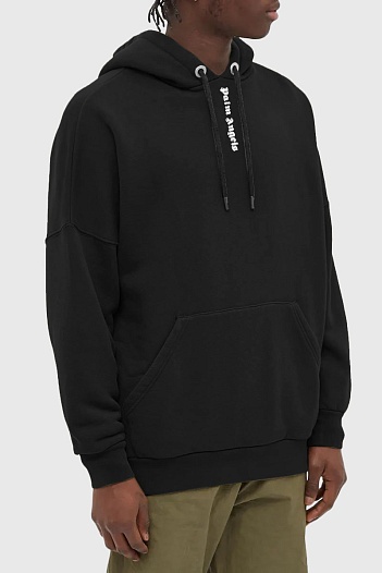 Оверсайз худи Palm Angels Vertical Logo - Black   