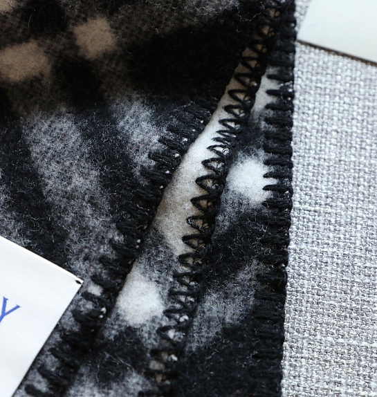 Шарф Burberry Check premium 182x30 см - Black