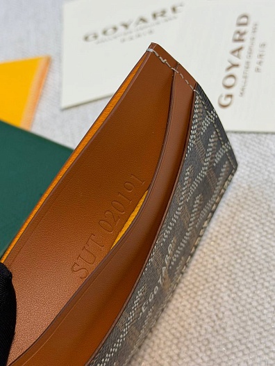 Кожаный кардхолдер Goyard Saint Sulpice premium 10.5x7 см   