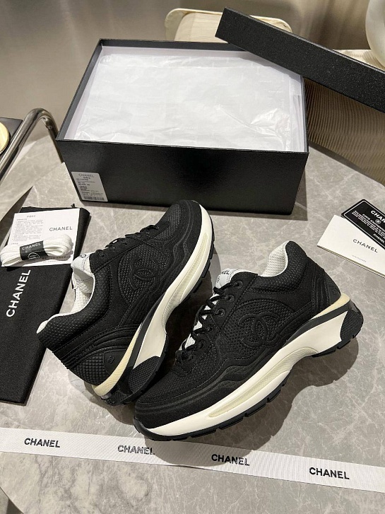 Женские кроссовки Chanel Premium - Black