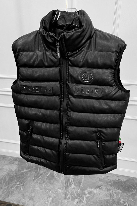 Мужской чёрный жилет Philipp Plein