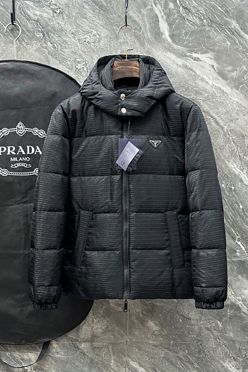 Двусторонний пуховик Prada logo-plaque - Black   