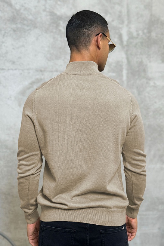 Мужская кофта Loro Piana zip neck - Beige