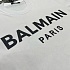 Футболка белого цвета Balmain Paris logo-print