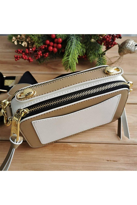 Кожаная сумка Marc Jacobs Snapshot 19x11 см - Beige