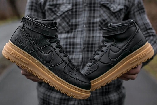 Кроссовки Nike Air Force 1 Mid Gore-Tex Black 