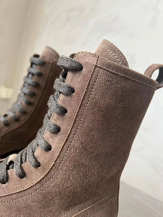 Женские замшевые ботинки Brunello Cucinelli Premium - Brown