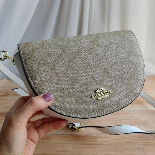 Кожаная сумка Coach 19x14 см   