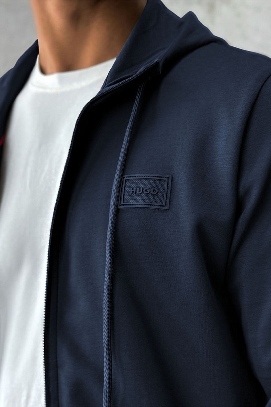 Кофта на молнии Hugo Boss logo-patch - Navy