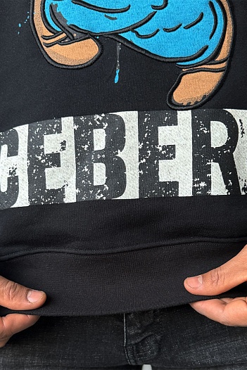 Свитшот чёрного цвета Iceberg Popeye   