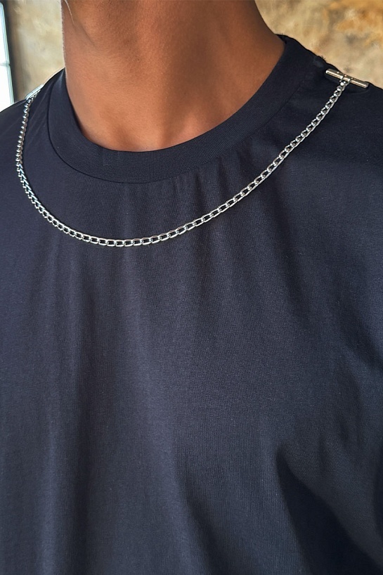 Чёрная оверсайз футболка Givenchy Chain