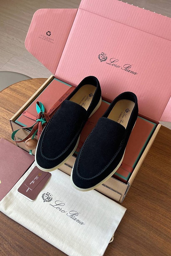 Замшевые лоферы Loro Piana Premium - Black