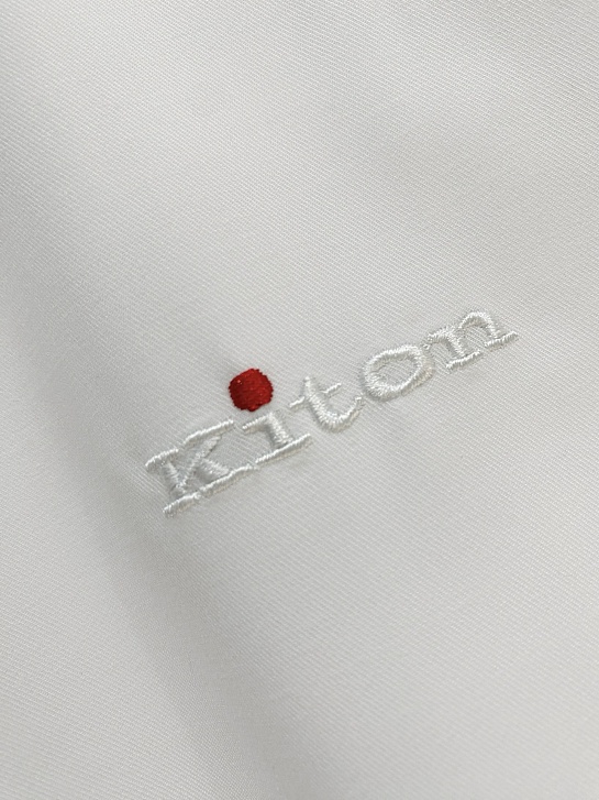 Мужская белая рубашка Kiton premium