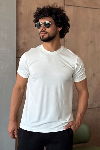 Мужская белая футболка Kiton   