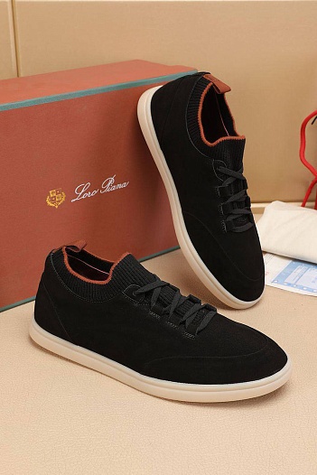 Мужские кроссовки Loro Piana Soho Walk - Black   