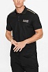 Мужское чёрное поло Emporio Armani 7 logo-badge