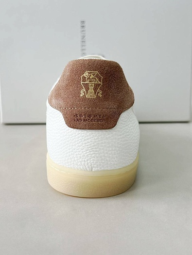 Мужские кожаные кроссовки Brunello Cucinelli Premium   