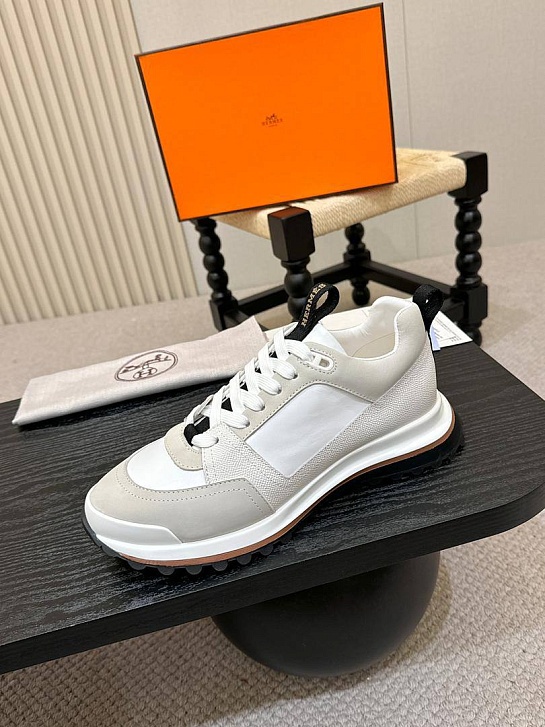 Мужские кроссовки Hermes Leader - White