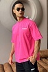 Мужская оверсайз футболка Balenciaga розового цвета