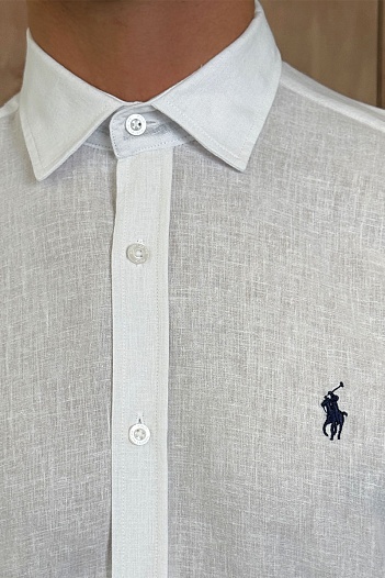 Мужская рубашка Роlо Ralрh Lаurеn белого цвета   