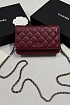 Кожаная сумка Chanel Wallet on Chain premium 19x12x4 см