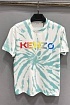 Мужская белая футболка Kenzo Logo Tie-Dye