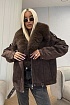 Женская утеплённая дубленка Max Mara с натуральным мехом
