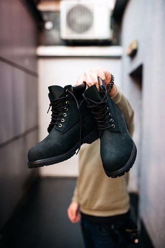 Мужские ботинки Timberland Black Termo